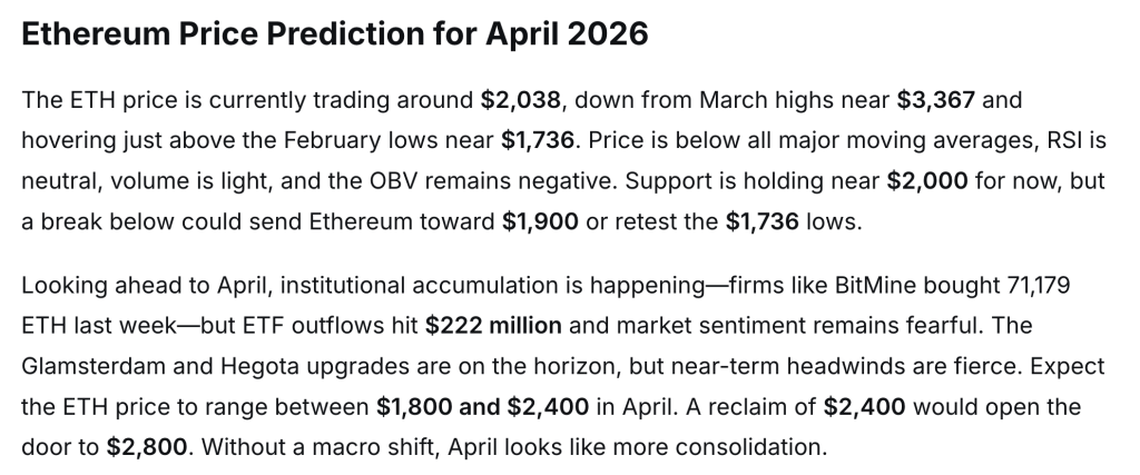 以太坊与Solana四月走势前瞻：震荡格局或延续