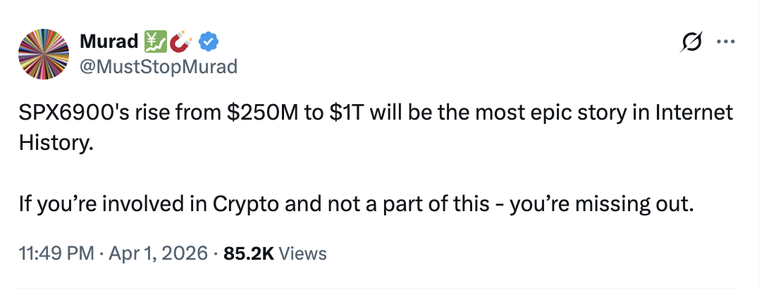 马哈茂多夫巨亏6000万仍押注迷因币暴增40万倍