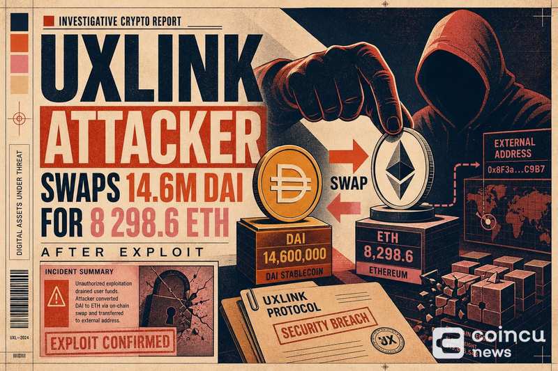 UXLINK攻击者大额兑换ETH，资金去向成焦点