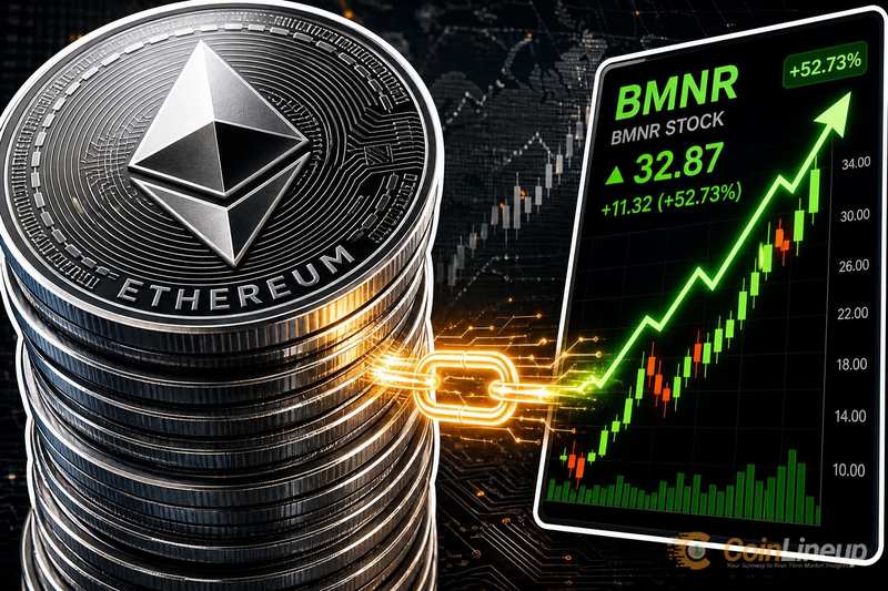 Bitmine大举增持ETH超4.2万枚，股价应声走高