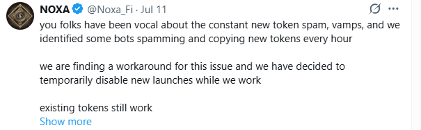 Noxa发射台关停：Robinhood Chain生态面临信任考验