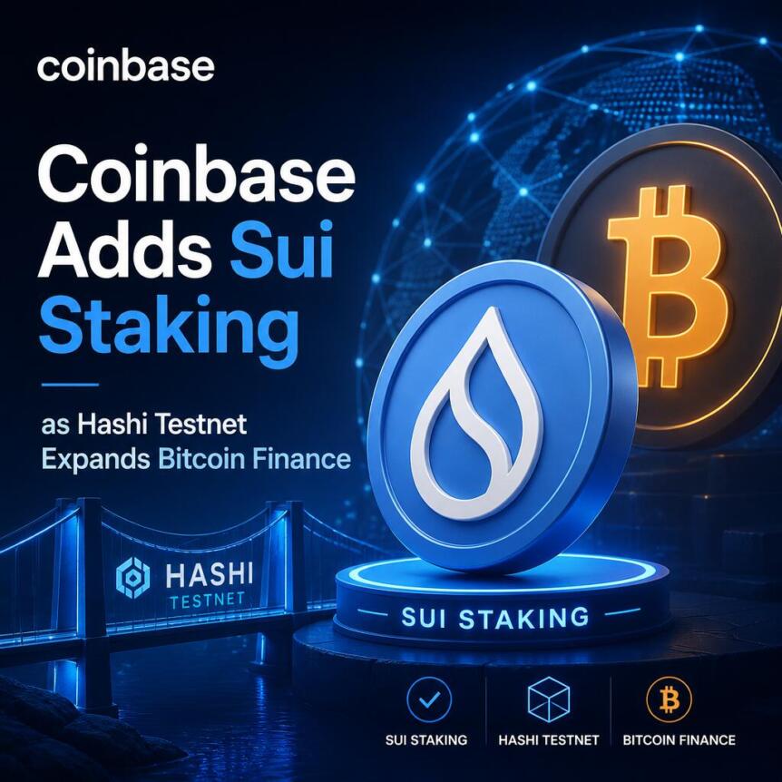 Coinbase推SUI质押，Hashi测试网加速比特币金融落地