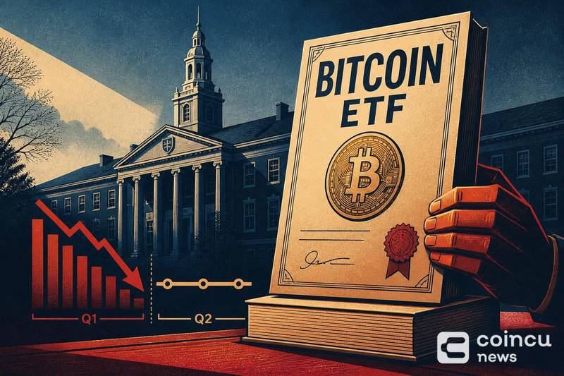 哈佛捐赠基金比特币ETF持仓持平，机构态度现观望信号