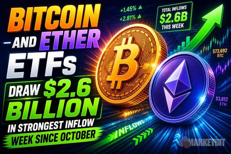比特币与以太坊ETF周度吸金创10个月新高