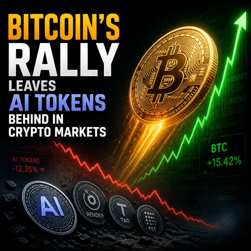 比特币的强劲反弹让AI代币在加密市场中望尘莫及
