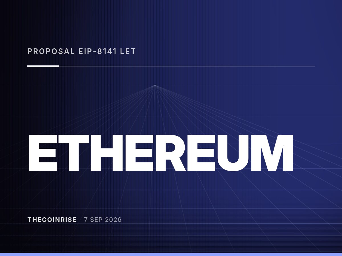 以太坊提案EIP-8141或允许用户在不持有ETH的情况下支付Gas费