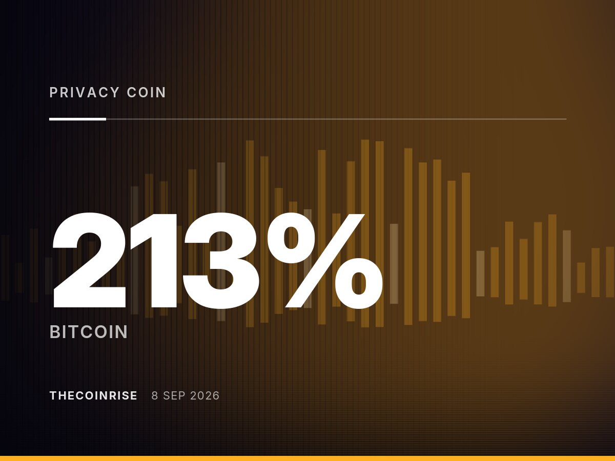隐私币板块飙升213%，跑赢加密货币大盘：Glassnode