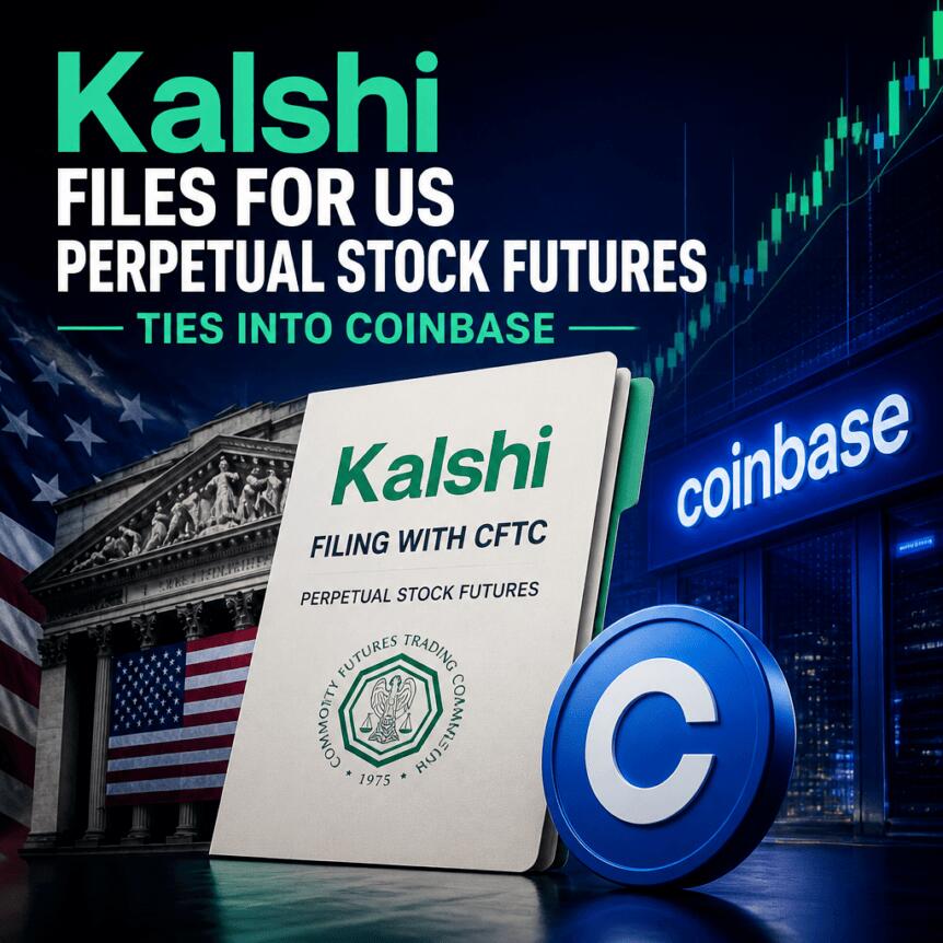 Kalshi 申请美国永续股票期货，并与 Coinbase 建立联系