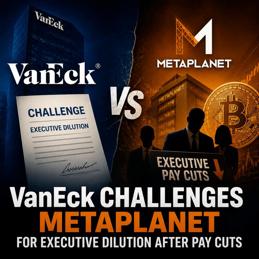 VanEck挑战Metaplanet：薪酬削减后的高管稀释问题
