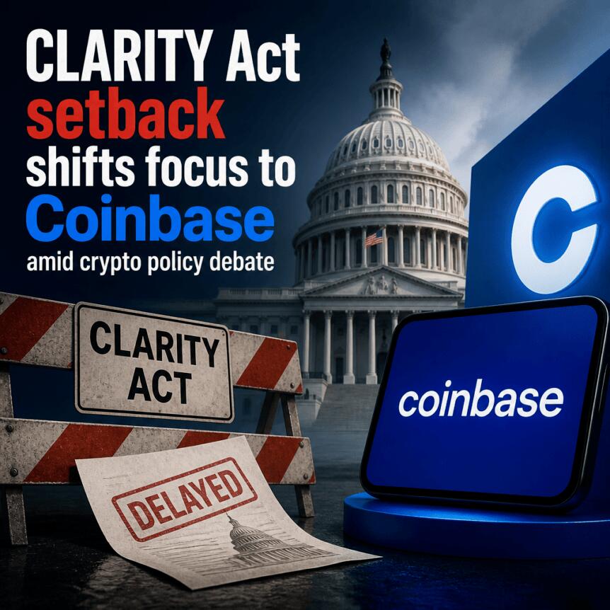 《CLARITY法案受挫，焦点转向Coinbase，加密政策辩论升温》