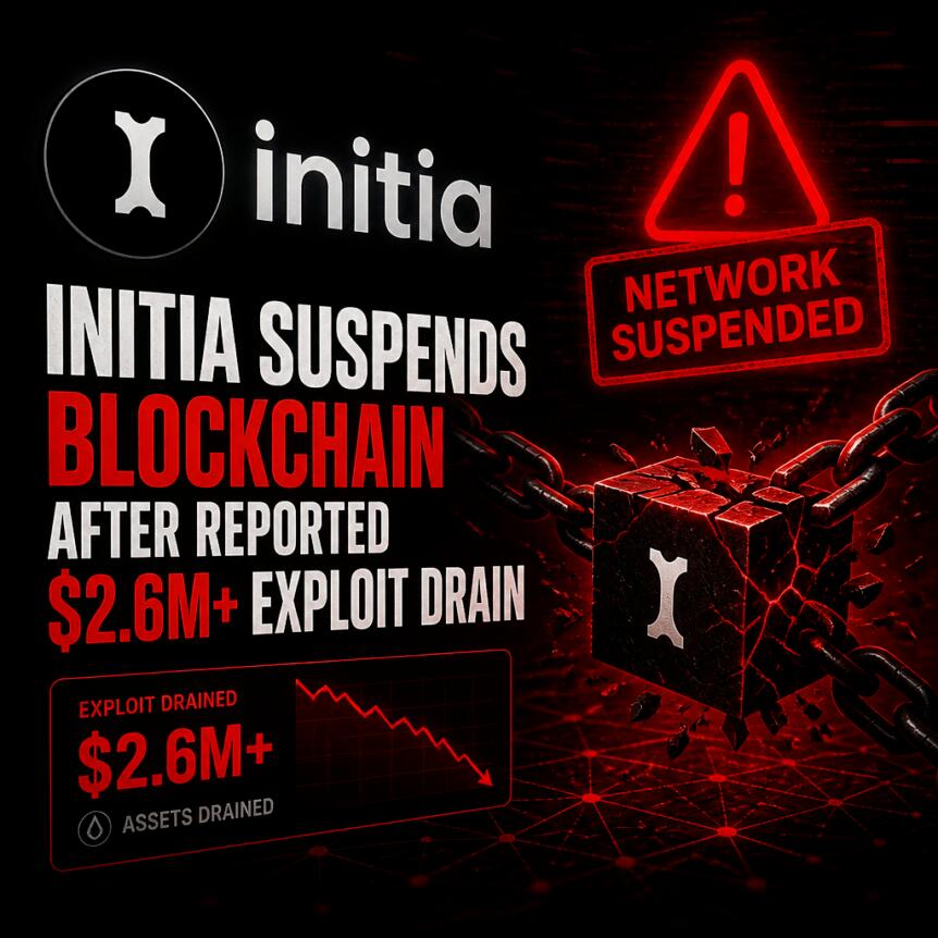 Initia在报告发生260万美元以上漏洞攻击后暂停区块链